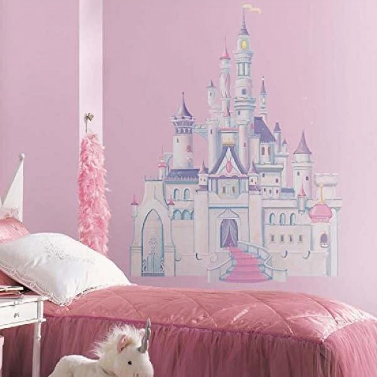 Roommates Rmk1546Gm Disney Princess Glitter Castle Peel \u0026 Stick Giant Wall Decal