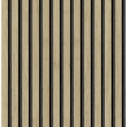 Roommates Studio Cream Oak Slat Peel and Stick Wallpaper 30.75 Sq. ft