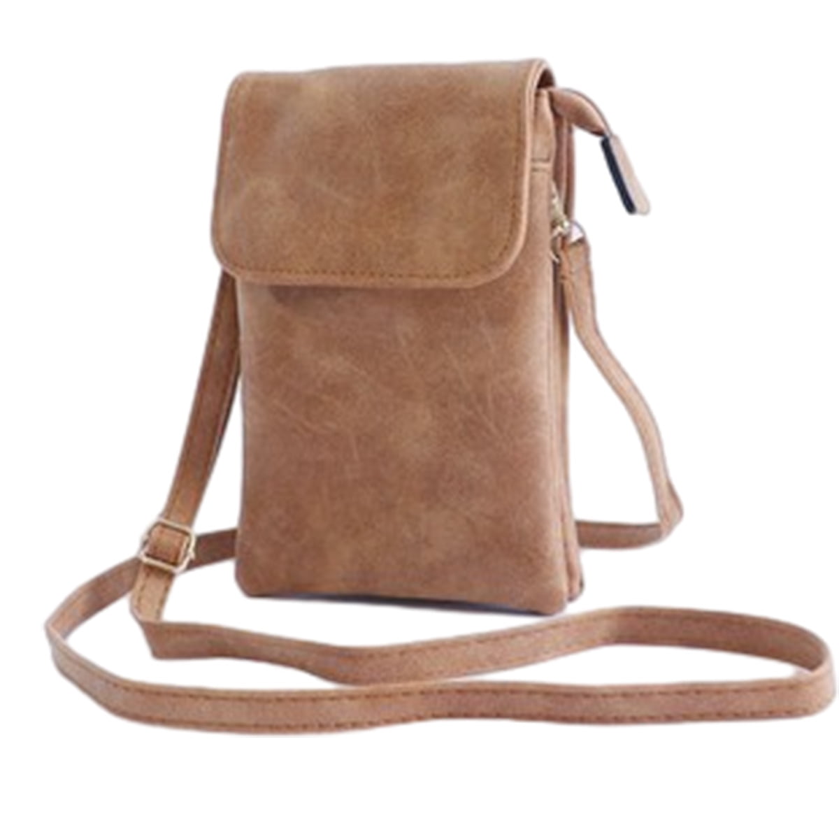 Roomy Pockets Small Crossbody Bags Cell Phone Wallet Purses for Women Light brown Walmart
