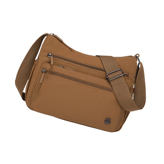 Roomy Wear Resistant Nylon Shopper Bag With Reinforced Stitching And Smooth Zippers Crossbody Bag For Daily Commute Need