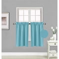 thumbnail image 1 of Rooney 2 Panels Thermal Insulated Room Darkining Tiers Curtain with White Back Lining Window Light Blocking Panel Drapes for Any Small Window (27" X 36", Slate Blue), 1 of 1
