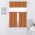 thumbnail image 1 of Rooney Luxury Orange Blackout Insulated Kitchen Curtains, 60” x 36” (3 Panels), 1 of 4