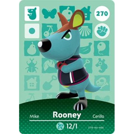 Rooney - Nintendo Animal Crossing Happy Home Designer Amiibo Card - 270