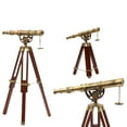 thumbnail image 1 of Roorkee instruments India  Brass Antique Color Telescope with Tripod Stand 17", 1 of 5