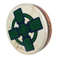 thumbnail image 1 of Roosebeck Celtic Cross Red Cedar Bodhran Drum w/Tipper, 1 of 4