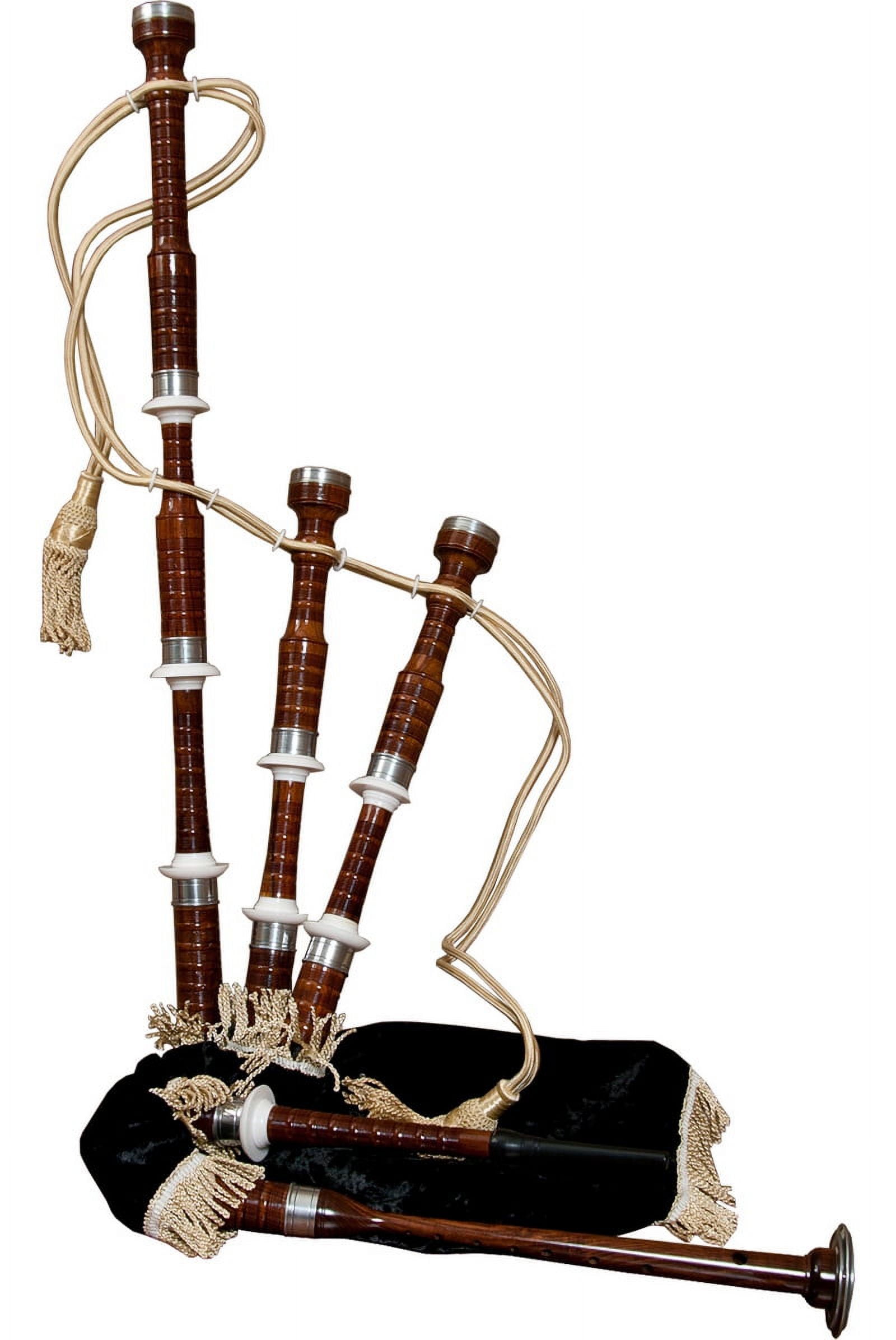 Roosebeck Full Size Sheesham Black Finish Bagpipe with Black Cover