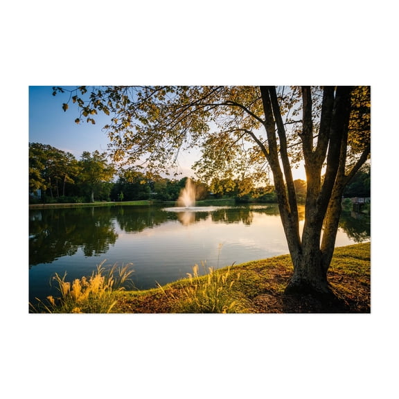 Roosevelt Wilson Park Reflections - North Carolina Photography Unframed Wall Art Print 5 x 7 inches