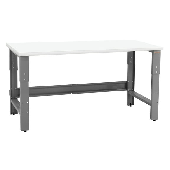 Roosevelt Workbench With Laminate Top, 1,200 lb Capacity, 24" Depth 72" Length, 30"-36 Adjustable Height