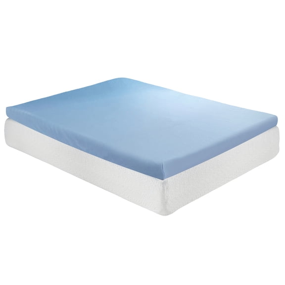 Roost Sleep Cool Cloud 3-Inch King Gel Memory Foam Mattress Topper with Cover, Blue