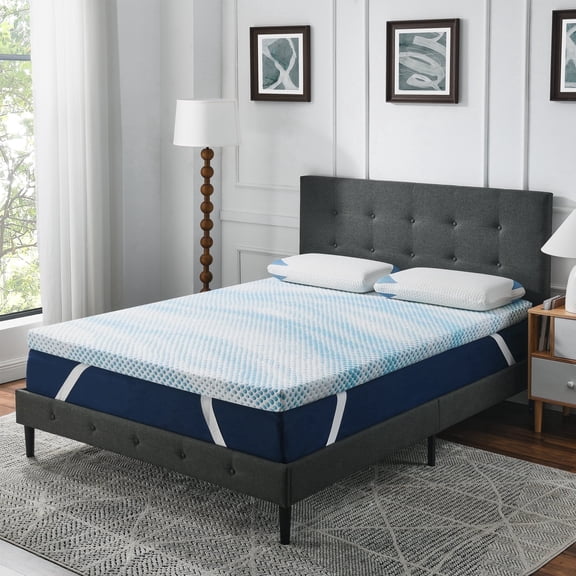 Roost Sleep Cool Cloud Supreme Gel Memory Foam Cooling Mattress Topper, 3 in, King