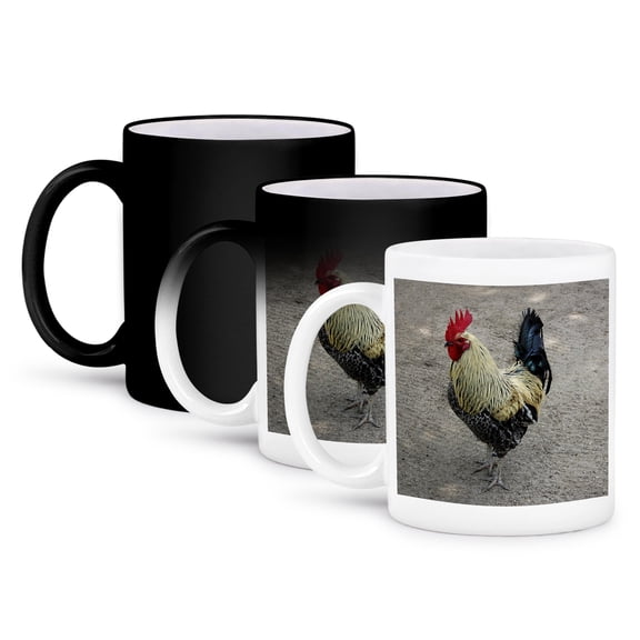 3dRose, Rooster, 11oz Magic Transforming Mug