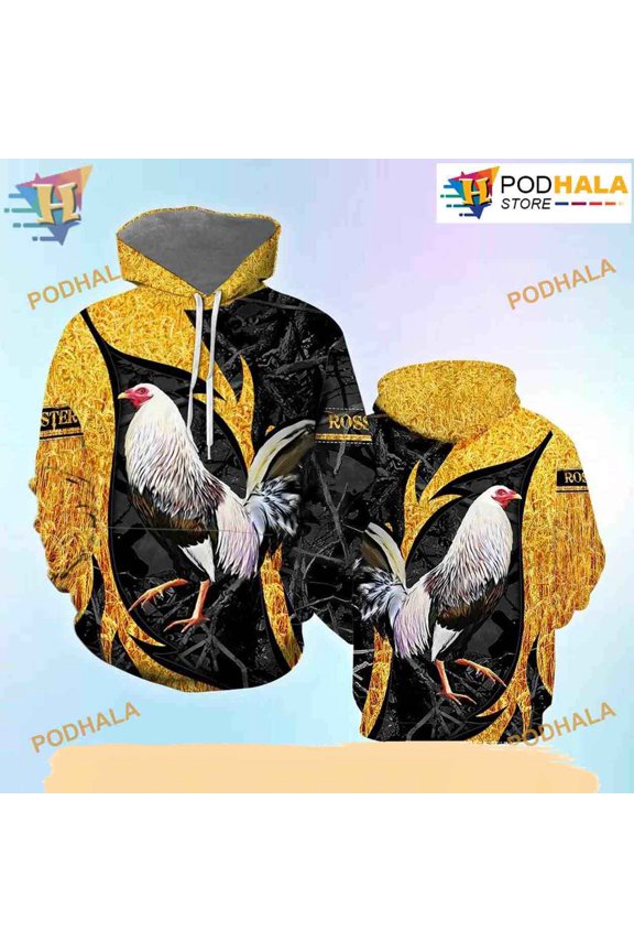 Rooster 3D Funny Hoodie Christmas, Xmas Gifts