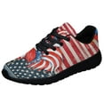 thumbnail image 1 of Rooster American flag US Shoes Sneakers for Women Men Black Size 9.5, 1 of 7