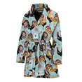 thumbnail image 1 of Rooster And Snowflake Pattern Women Bathrobe One Size Univeral Fits, Chicken Rooster Fashion Lightweight Plush Fleece Long Robe For Women, 1 of 3