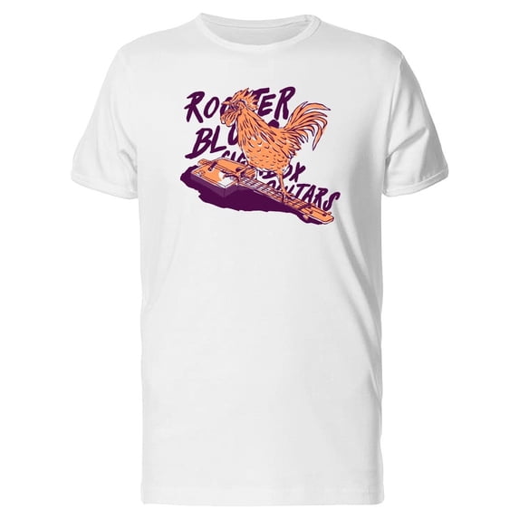 Rooster Blues Box Guitar Tee Men's -Image by Shutterstock