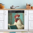 thumbnail image 1 of Rooster Book Dishwasher Magnet Cover Reuseable Refrigerator Magnet Cover Decal Kitchen Fridge Microwave Stickers Hoilday Party Decor 23 x 26 inch, 1 of 5