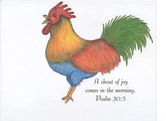 Rooster Canvas Art - Cindy Egger (17 x 12)