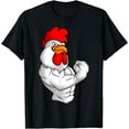 thumbnail image 1 of Rooster Chicken Fitness Training Bodybuilder Muscle T-Shirt, 1 of 5