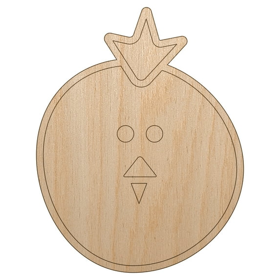 Rooster Chicken Head Cute Wood Shape Unfinished Piece Cutout Craft DIY Projects - 6.25 Inch Size - 1/4 Inch Thick