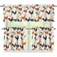 thumbnail image 1 of Rooster Chicken Kitchen Curtains 3 Pcs Short Farmhouse Kitchen Curtains and Valances Set Bathroom Window Curtains Accessories, 1 of 6