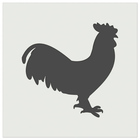 Rooster Chicken Standing Solid DIY Cookie Wall Craft Stencil - 3.5 Inch