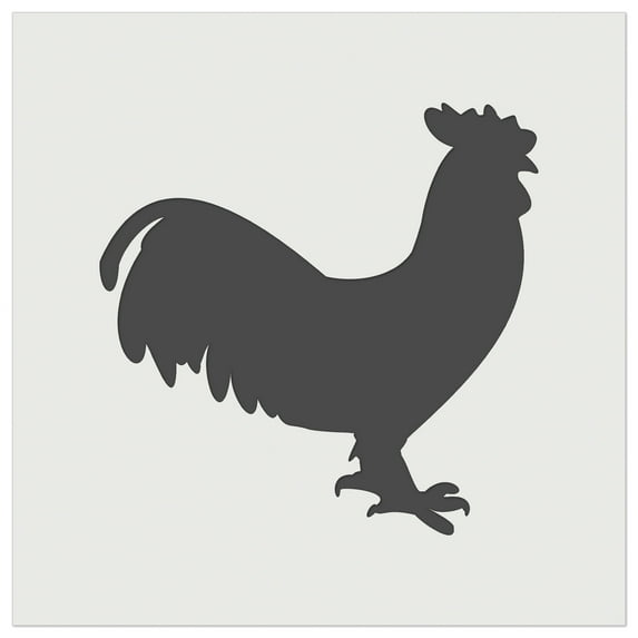 Rooster Chicken Standing Solid DIY Cookie Wall Craft Stencil - 4.5 Inch