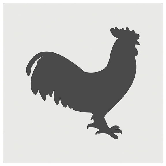 Rooster Chicken Standing Solid DIY Cookie Wall Craft Stencil - 7.0 Inch