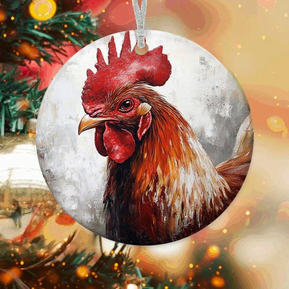 Rooster Christmas Ornaments, Rooster Ornament, Rooster Christmas Dcor, Xmas Decorations uCOt9c