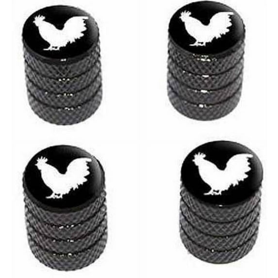 Rooster Cock Tire Rim Wheel Aluminum Valve Stem Caps, Multiple Colors