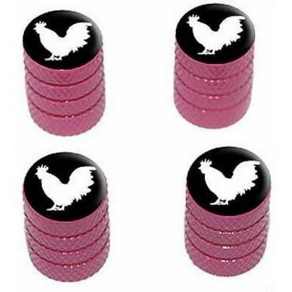 Rooster Cock Tire Rim Wheel Aluminum Valve Stem Caps, Multiple Colors