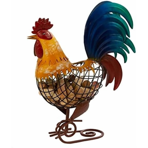 Rooster Cork Caddy Holds Over 60 Wine Corks, Cork Corral, Cork Holder for Kitchen, Bar, Colorful Hand Painted$$Home Decor, Kitchen, & Other