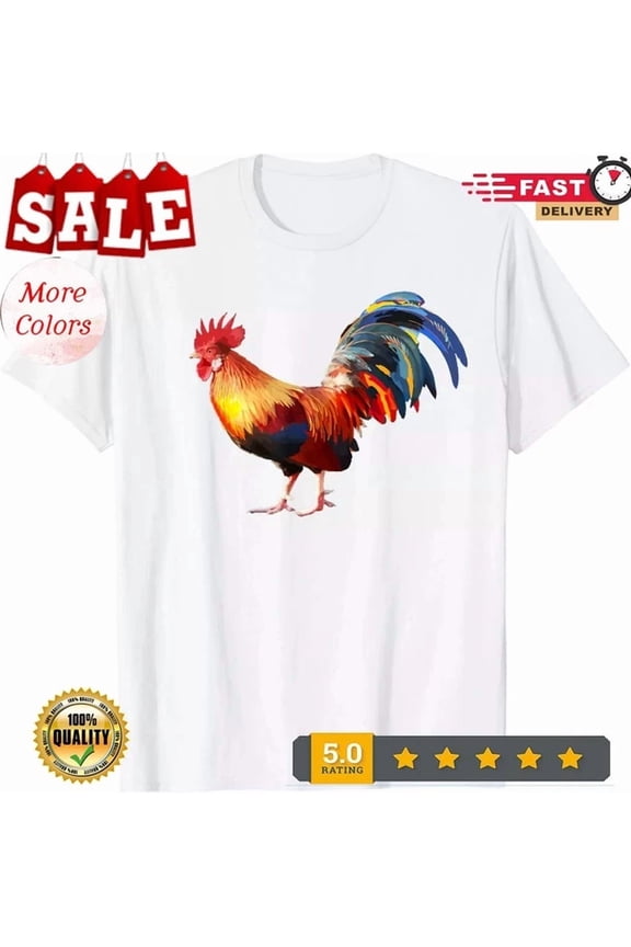Rooster Country Decor Chicken Gallo Gifts Rooster T-Shirt Birthday Gifts; For Men & Women