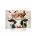 thumbnail image 1 of Rooster Cow Pig Canvas Print Wall Art Countryside Framed Canvas Art Wall Decor Farmhosue Pictures Painting Morden Artwork for Living Room Bedroom, Ready to Hang - 20"x24", 1 of 6