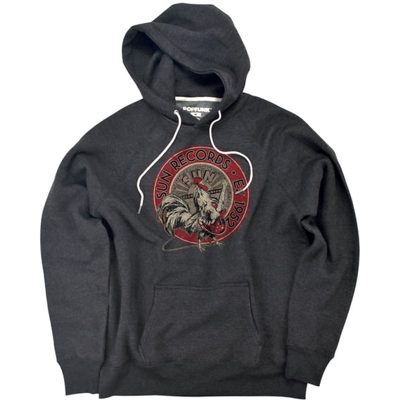 Rooster EST 1952 Unisex Adult Slim Fit Pull-Over Heather Hoodie, Charcoal, Medium