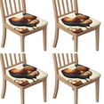 thumbnail image 1 of Rooster with Eggs Seat Covers for Dining Room Chairs Set Of 6,Stretch Printed Washable Chair Seat Cover with Elastic Ties and Button,Removable Waterproof Couch Cushion Covers, 1 of 6