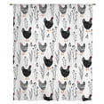 thumbnail image 1 of Rooster Farmhouse Black Sheer Curtains 108" Extra Long, Farm Animals Simple Art Modern Light Filering Curtains, Privacy Drapes Simi Floor to Veiling Curtain for Living Room Large Window Treatment, 1 of 9