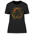 thumbnail image 1 of Rooster Floral Frame T-Shirt Women -Image by Shutterstock, Female Small, 1 of 2