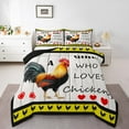 thumbnail image 1 of Rooster Full Bedding Sets Rustic Farmhouse Animal Comforter Set Chicken Bedding Comforter Sets 3D Animals Theme Down Comforter Western Farmstyle Quilt Set 3Pcs, 1 of 7