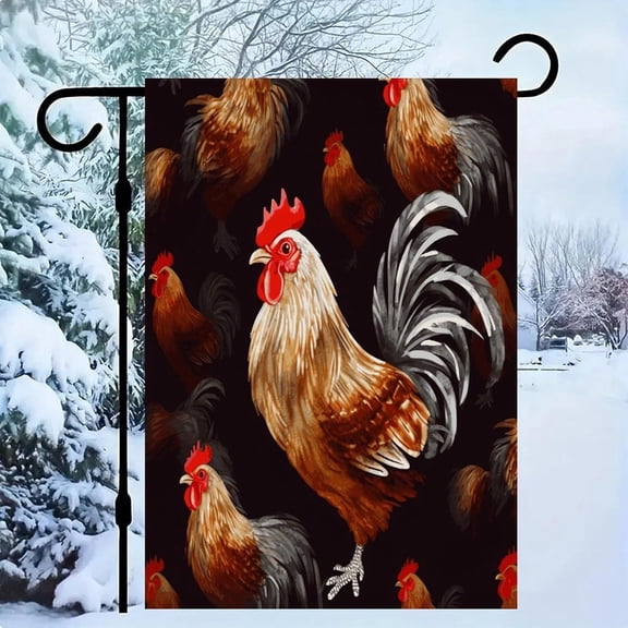 Rooster Garden Flag 12x18 Inch Double Sided Outdoor Yard Flag Spring Seasonal Home Decoration