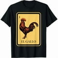 thumbnail image 1 of Rooster Graphic Comfortable Casual Tee T Shirt Top Letter Vintage Short Sleeve Crew Neck Black S-5XL, 1 of 5