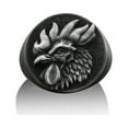 thumbnail image 1 of Rooster Handmade Sterling Silver Men Signet Ring, Cockerel Animal Signet Ring, Rooster Silver Engraved Ring, Cockerel Silver Men's Jewelry, 1 of 5