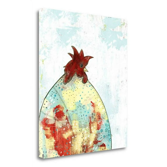 "Rooster I" By Sarah Ogren Canvas Art (28 in. W x 32 in. H (6 lbs.))