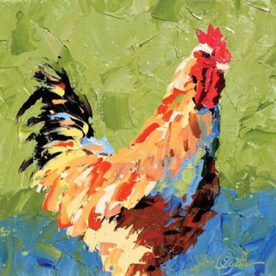Rooster II Canvas Art - Leslie Seata (24 x 24)