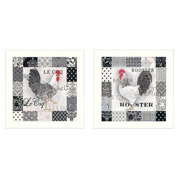 TrendyDecor4U Rooster Ii Collection By Deb Strain Printed Wall Art V196-712W