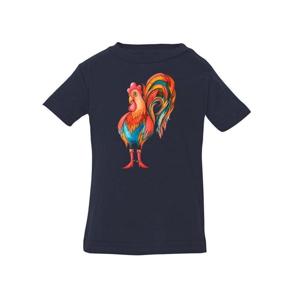 Rooster In Red Boots T-Shirt Infant -Image by Shutterstock, 6 Months