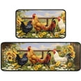 thumbnail image 1 of Rooster Kitchen Mats for Floor Kitchen Rugs Sets of 2 Non Slip Washable Sunflower Kitchen Rugs Anti Fatigue 47x17 Inch and 29x17, 1 of 6