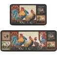 thumbnail image 1 of Rooster Kitchen Rug 2 Piece Set, Farmhouse Chicken Kitchen Mat, Home Decor Kitchen Sink Rugs and Mats Non Skid Washable Absorbent Microfiber Kitchen Floor Carpet 17" x 47"+17" x 30", 1 of 6