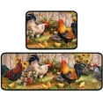 thumbnail image 1 of Rooster Kitchen Rug 2 Piece Set Sunflower Decor Kitchen Floor Mat, Microfiber Washable Runner Rugs, Farmhouse Chicken Decorations Kitchen Mats,17"x 47"+17" x 23", 1 of 5