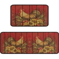thumbnail image 1 of Rooster Kitchen Rugs and Mats Sets of 2,Red Farmhouse Kitchen Decoration Rugs,Rubber Backing Non-Slip Floor Mat for Sink Washable Waterproof Laundry Room Runner Rugs, 1 of 6