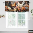 thumbnail image 1 of Rooster Kitchen Valance Curtain Rod Pocket Farm Chicken Rustic Farmhouse Floral Flower Country Retro Privacy Window Valances for Living Room Kitchen 54 by 18 in, 1 Panel, 1 of 6